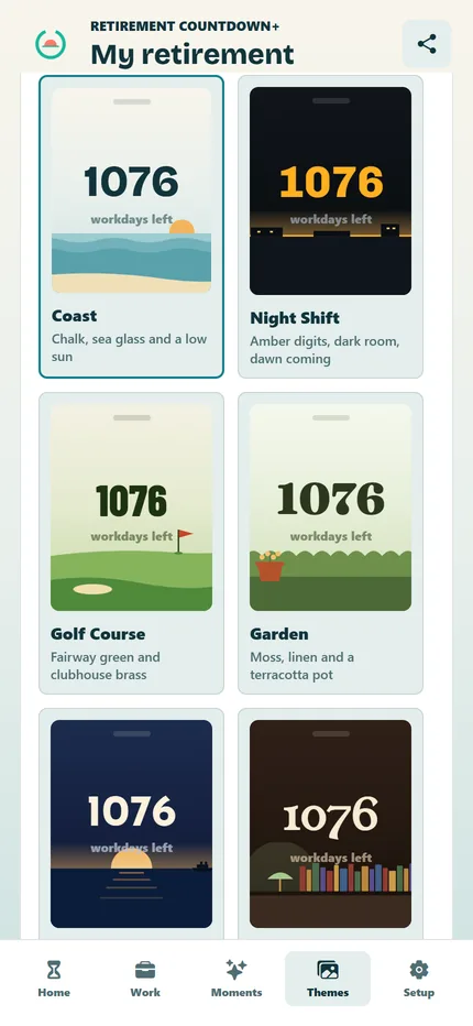 The theme picker